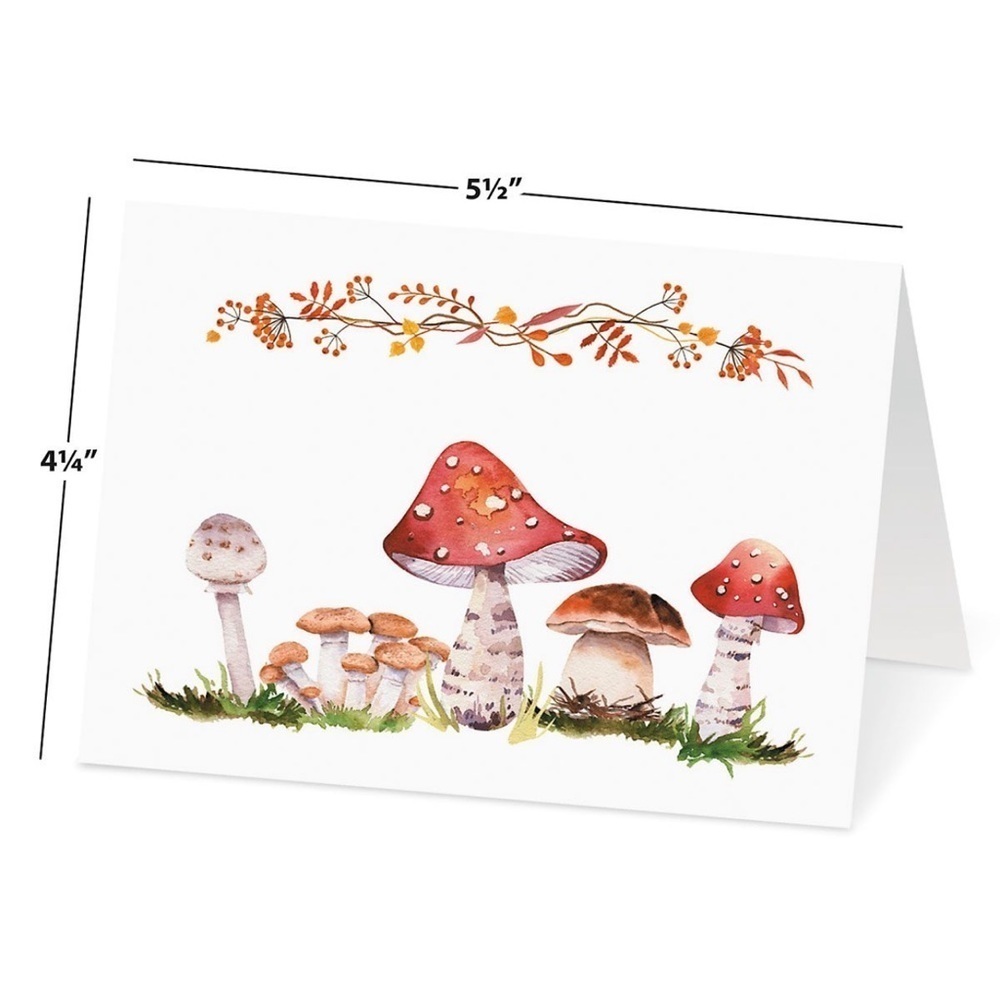 Cottage Mushroom Ten (10) Notecard Set, NWT - Picture 4 of 5